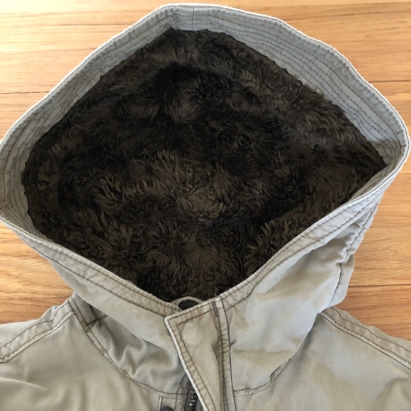Abercrombie & Fitch Wilcox Field Shearling Lined Military Hooded Cargo Jacket - Picture 7 of 12